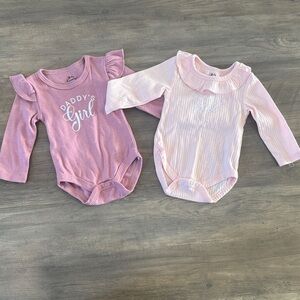Pink and Light Pink Kids One Pieces Set